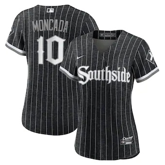 womens nike yoan moncada black chicago white sox 2021 city 